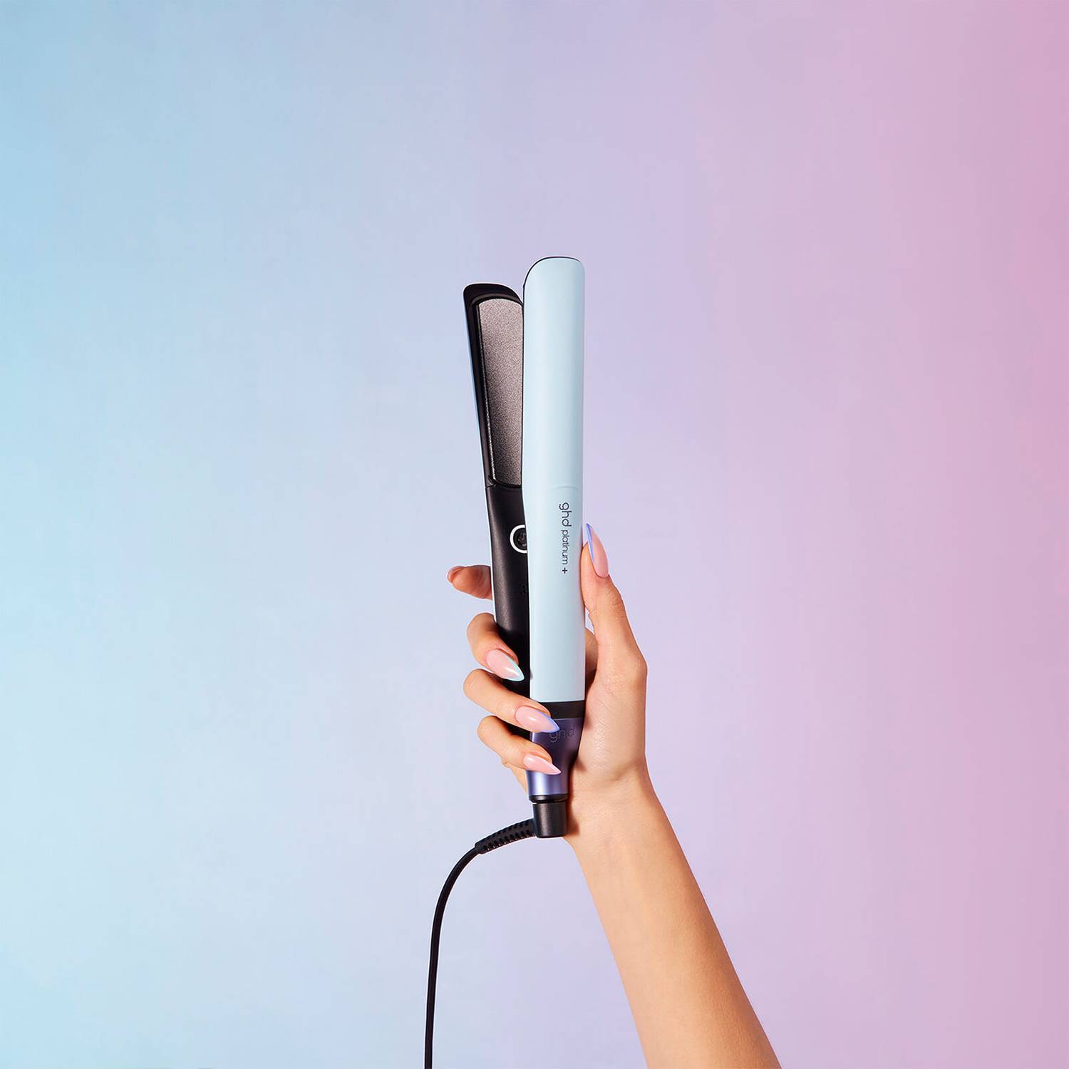 Ghd iD collection platinum + straighteners in pastel blue
